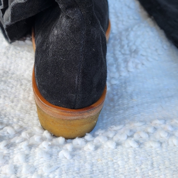 Free People banks-over-the-knee boots black suede size 6.5 - Picture 10 of 11